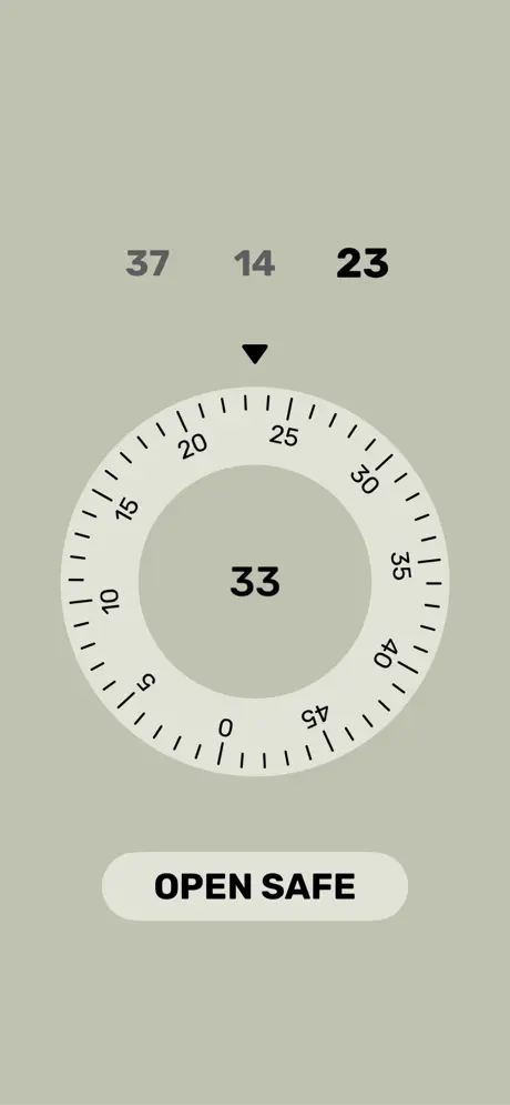 Screenshot of the app The Impossible Safe by Edvin Lindén